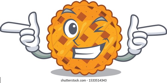 Wink pumpkin pie in the cartoon shape