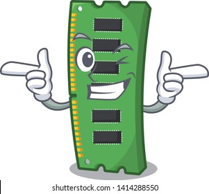 Wink RAM memory card the mascot shape