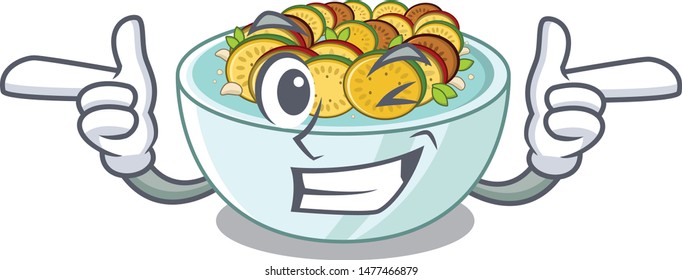 Wink ratatouille with in the character shape