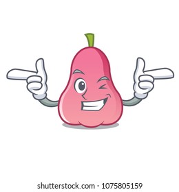 Wink rose apple character cartoon