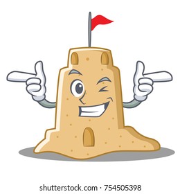 Wink sandcastle character cartoon style