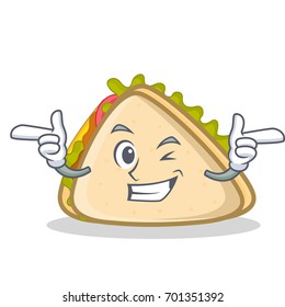 Wink sandwich character cartoon style