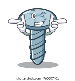 Wink screw character cartoon style