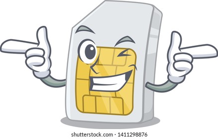 Wink simcard in the a character shape
