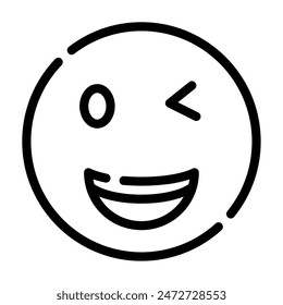 Wink Smile icon for illustration, web, app, infographic, etc