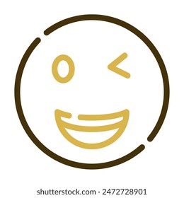 Wink Smile icon for illustration, web, app, infographic, etc