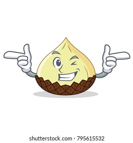 Wink snake fruit character cartoon