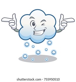 Wink snow cloud character cartoon