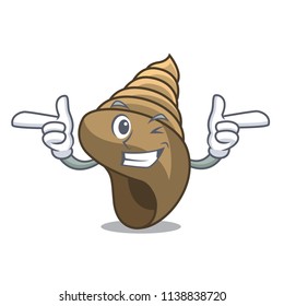 Wink spiral shell character cartoon