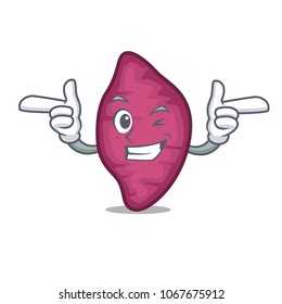 Wink sweet potato character cartoon