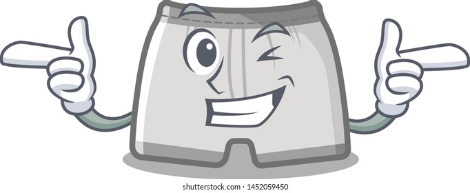 Wink swimming trunks isolated with the mascot
