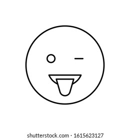 Wink, tongue, emotions icon. Simple line, outline vector expression of mood icons for ui and ux, website or mobile application