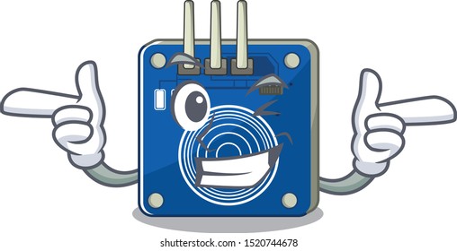 Wink touch sensor with the cartoon shape