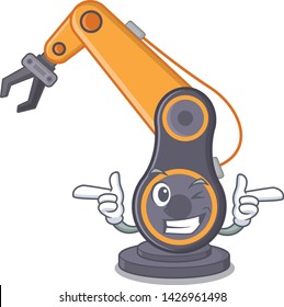 Wink toy industrial robotic hand the a cratoon