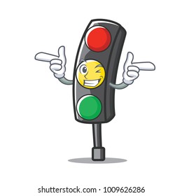Wink traffic light character cartoon