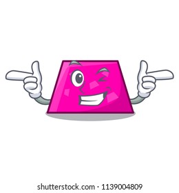 Wink trapezoid character cartoon style