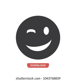 Wink vector icon