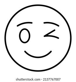 Wink vector icon. Can be used for printing, mobile and web applications.