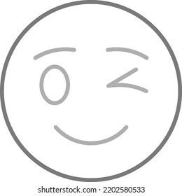 Wink vector icon. Can be used for printing, mobile and web applications.
