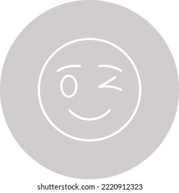 Wink vector icon. Can be used for printing, mobile and web applications.