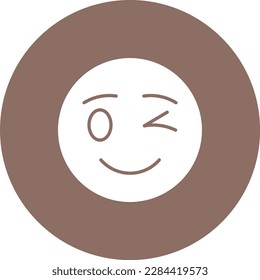 Wink vector icon. Can be used for printing, mobile and web applications.