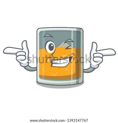 Wink whiskey islated with in the character
