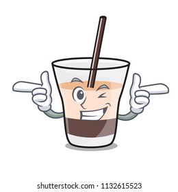 Wink white russian character cartoon