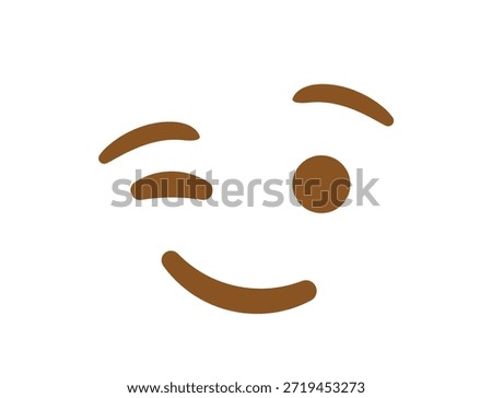 wink winking face emoji fun smile smiling emoji symbol sign icon vector illustration isolated flat playful, flirting, 
