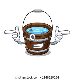 Wink wooden bucket character cartoon