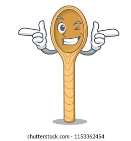 Wink wooden spoon character cartoon