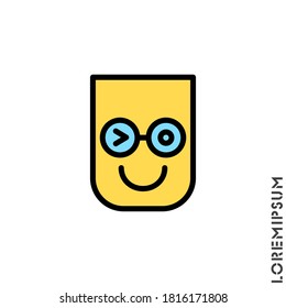 Winking color. smile emoticons isolated on a white background. Vector illustration. Wink icon vector, emotion symbol. Modern flat symbol for web and mobil apps 