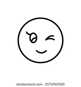 Winking eye icon simple vector symbol