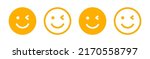Winking eye with smiley face icon set. Wink emoticon vector illustration. Emoticon logo of a face and one eye blinking

