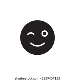 Winking face emoticon Feldsymbol, Emoji Smiley Symbol, Logo-Illustration..eps