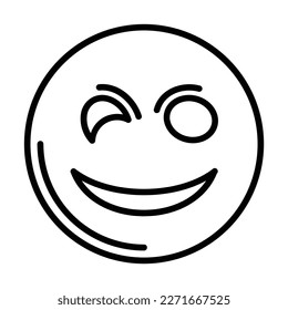 Winking Face Icon Design For Personal And Commercial Use