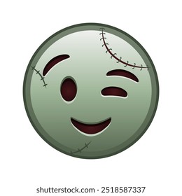 Winking face Large size of zombie halloween emoji