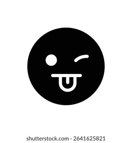 Winking Face with Tongue Sticking Out Playful Icon