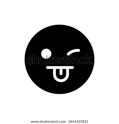 Winking Face with Tongue Sticking Out Playful Icon