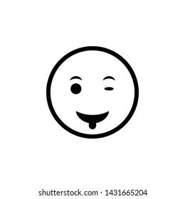 Winking Face With Tongue Vector Illustration