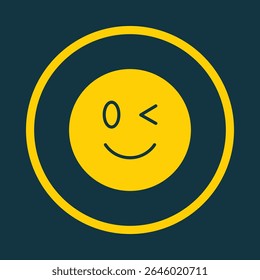Winking Face trendy vector art design glorious amazing design colorful useful illustration.eps
