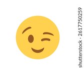 Winking Face wink emoji vector symbol sign icon 