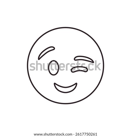 Winking Face wink emoji vector symbol sign icon 