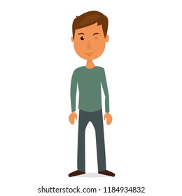 winking man vector