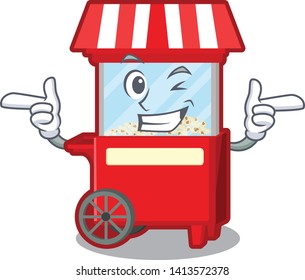 Winking popcorn machine 
