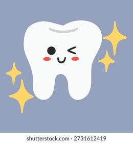 Dente de Piscar com Espumantes Ilustração do Vetor de Desenho Animado