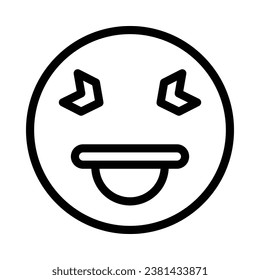 winking vector icon on white background