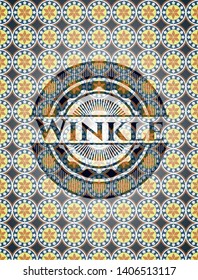 Winkle arabic style emblem. Arabesque decoration.