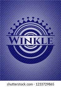 Winkle badge with jean texture