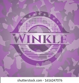 Winkle pink on camouflage pattern. Vector Illustration. Detailed.