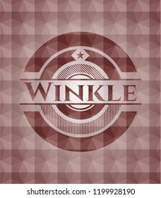 Winkle red geometric emblem. Seamless.